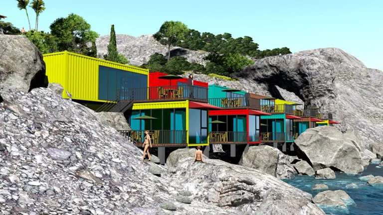 山东青岛虎崖滩集装箱酒店设计施工