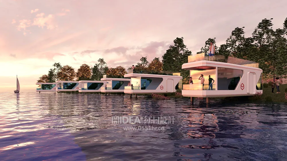 湖北孝感水库游艇舱酒店设计