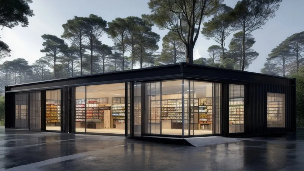 集装箱商业街图书店设计施工