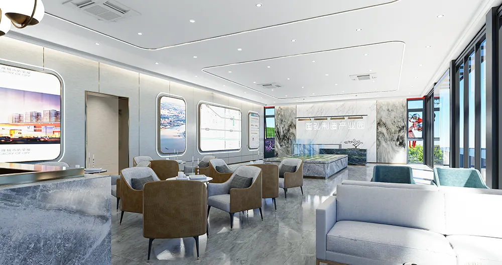 广州佛山国弘制造产业园售楼部设计施工