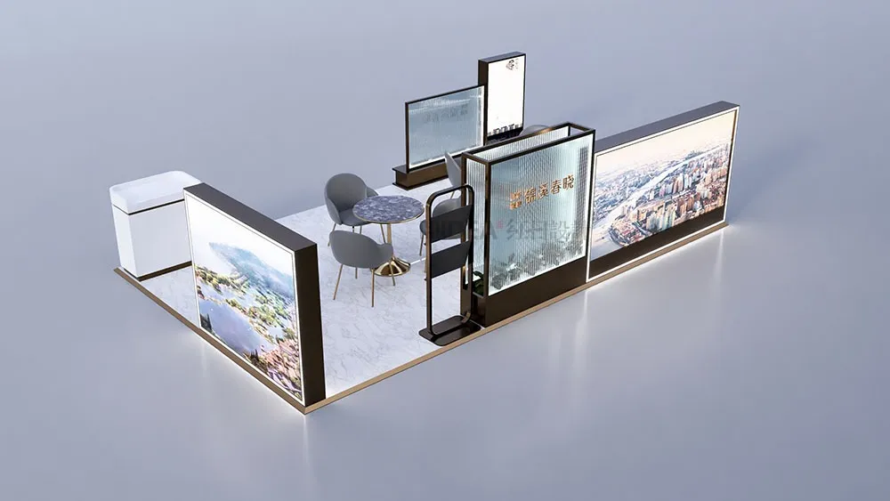 邦泰城建锦溪春晓商场展厅展台设计施工