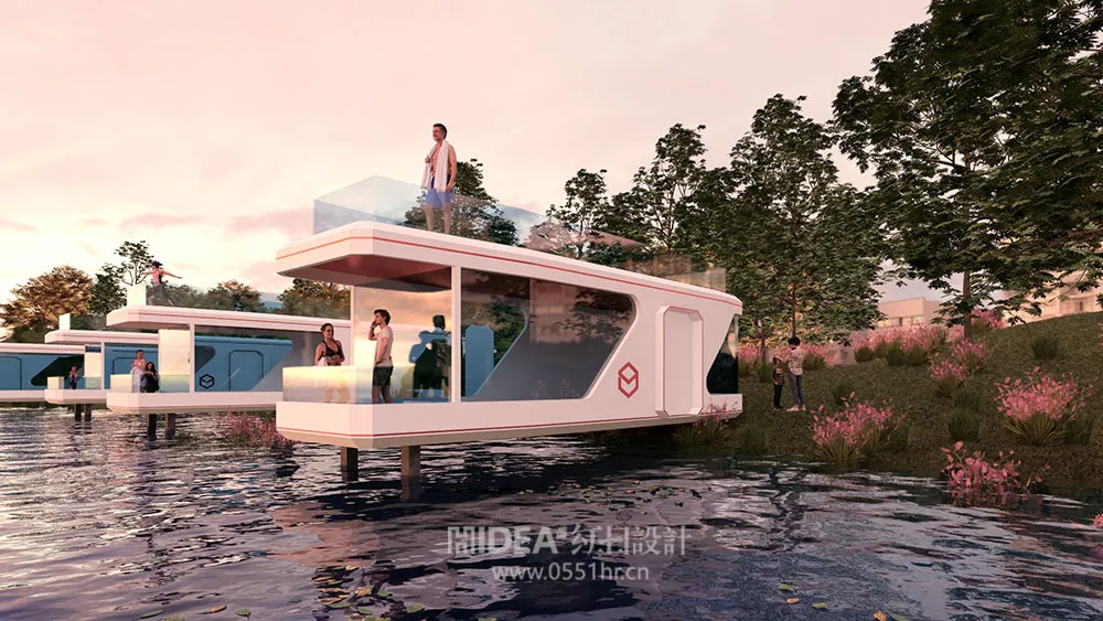 湖北孝感水库游艇舱酒店设计