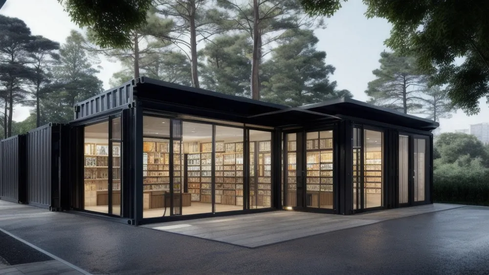 集装箱商业街图书店设计施工
