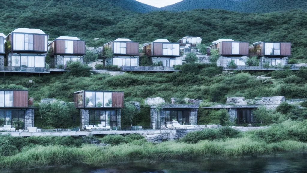 虎爪山景区模块化民宿设计施工一体化