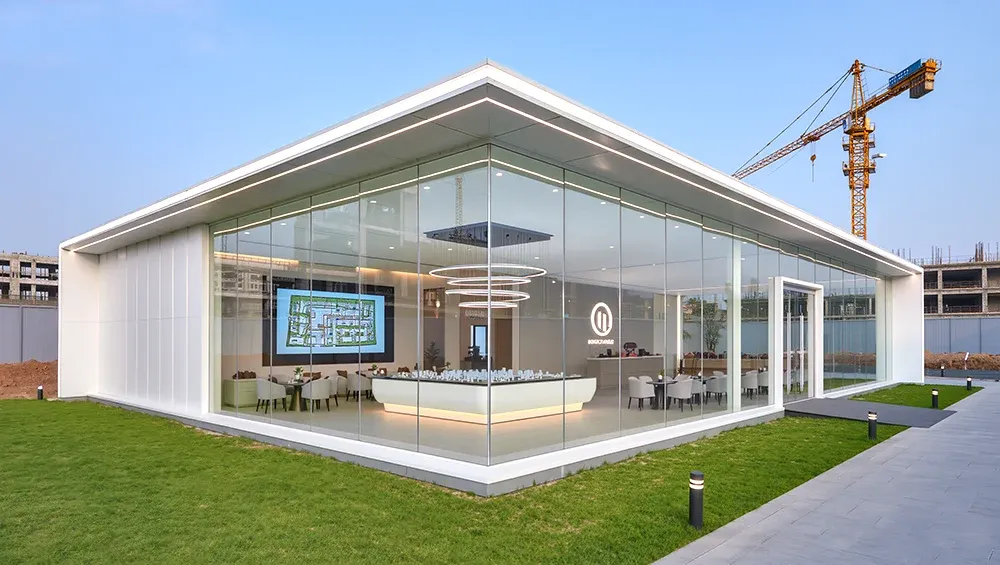 丽水山水文园钢结构售楼部设计施工